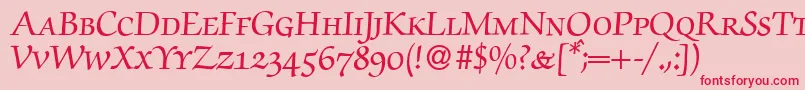 ZabriskiescriptsmcBold Font – Red Fonts on Pink Background