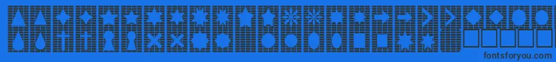 Gridsnthings2 Font – Black Fonts on Blue Background