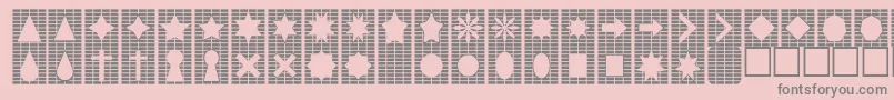 Gridsnthings2 Font – Gray Fonts on Pink Background