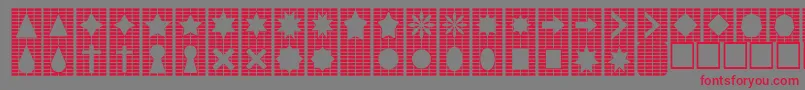 Gridsnthings2 Font – Red Fonts on Gray Background