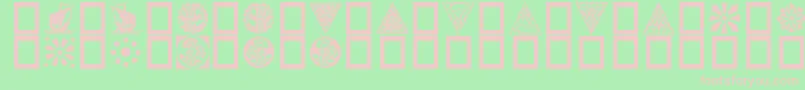 Orna5 Font – Pink Fonts on Green Background