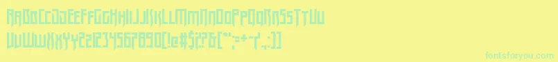 Megarok Font – Green Fonts on Yellow Background