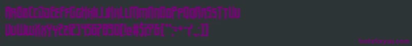 Fonte Megarok – fontes roxas em um fundo preto