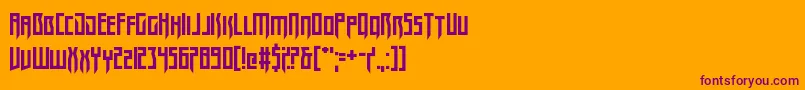 Шрифт Megarok – фиолетовые шрифты на оранжевом фоне
