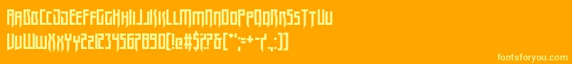 Megarok Font – Yellow Fonts on Orange Background