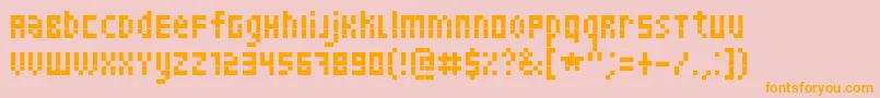 Skinny Font – Orange Fonts on Pink Background