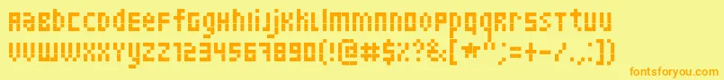 Skinny Font – Orange Fonts on Yellow Background