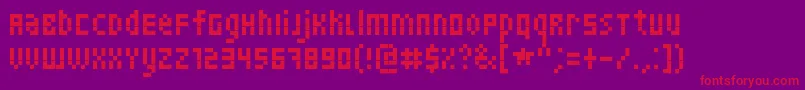 Skinny Font – Red Fonts on Purple Background