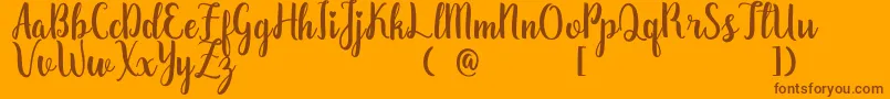 ZaheeraDemo Font – Brown Fonts on Orange Background