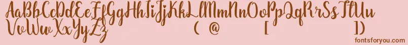 ZaheeraDemo Font – Brown Fonts on Pink Background