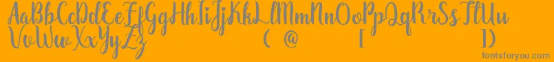 ZaheeraDemo Font – Gray Fonts on Orange Background