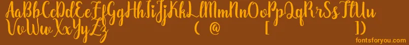 ZaheeraDemo Font – Orange Fonts on Brown Background