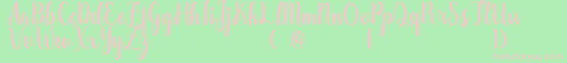 ZaheeraDemo Font – Pink Fonts on Green Background