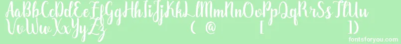 ZaheeraDemo Font – White Fonts on Green Background