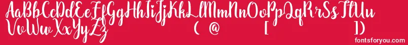 ZaheeraDemo Font – White Fonts on Red Background