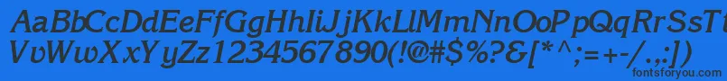 IntuitionsskBoldItalic Font – Black Fonts on Blue Background