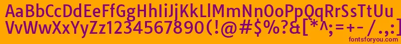 TauriRegular Font – Purple Fonts on Orange Background