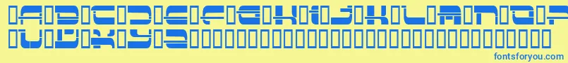 Insert3 ffy Font – Blue Fonts on Yellow Background