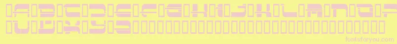 Insert3 ffy Font – Pink Fonts on Yellow Background