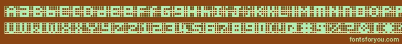 Шрифт Picahmr – зелёные шрифты на коричневом фоне