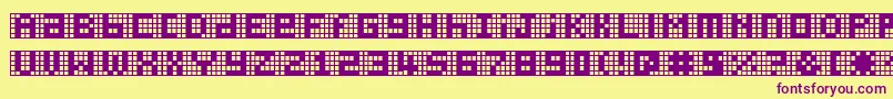 Picahmr Font – Purple Fonts on Yellow Background