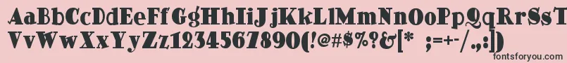 Dingdongdaddyonf Font – Black Fonts on Pink Background