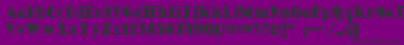 フォントDingdongdaddyonf – 紫の背景に黒い文字