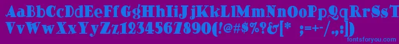 Dingdongdaddyonf Font – Blue Fonts on Purple Background