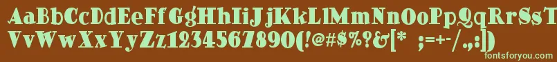 Dingdongdaddyonf Font – Green Fonts on Brown Background