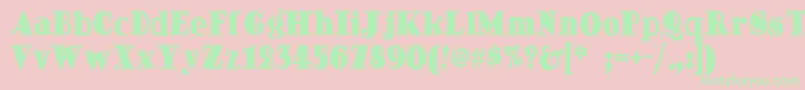 Dingdongdaddyonf Font – Green Fonts on Pink Background