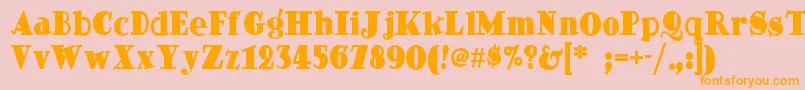 Dingdongdaddyonf Font – Orange Fonts on Pink Background