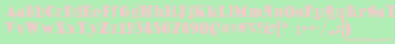 Dingdongdaddyonf Font – Pink Fonts on Green Background