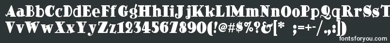 Шрифт Dingdongdaddyonf – белые шрифты на чёрном фоне
