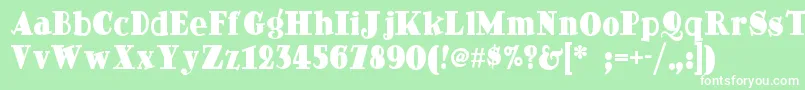 Dingdongdaddyonf Font – White Fonts on Green Background