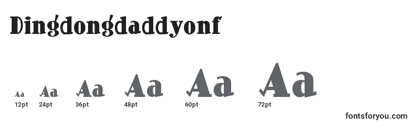 Größen der Schriftart Dingdongdaddyonf