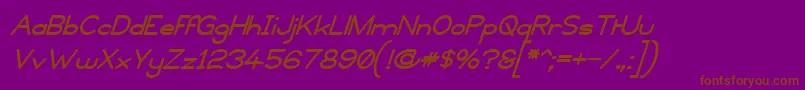 Copyvln Font – Brown Fonts on Purple Background