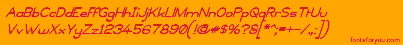 Copyvln Font – Red Fonts on Orange Background