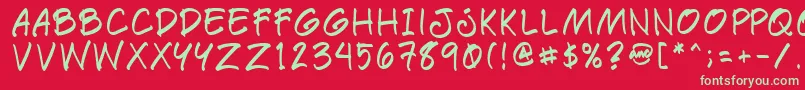 Paetrrg Font – Green Fonts on Red Background