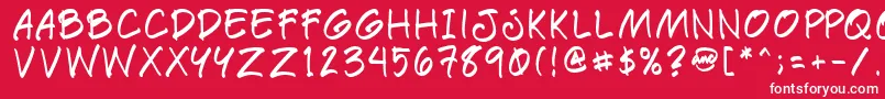 Paetrrg Font – White Fonts on Red Background