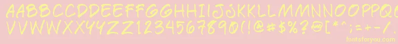 Paetrrg Font – Yellow Fonts on Pink Background