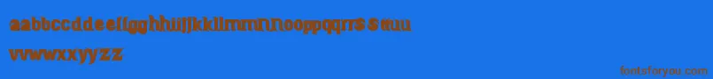 BiruHtamBiru Font – Brown Fonts on Blue Background