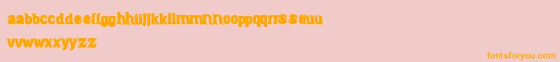 BiruHtamBiru Font – Orange Fonts on Pink Background