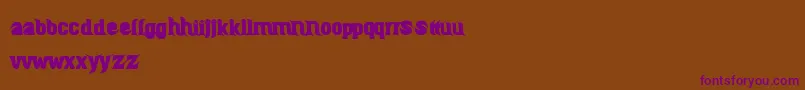 BiruHtamBiru Font – Purple Fonts on Brown Background