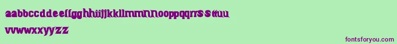 BiruHtamBiru Font – Purple Fonts on Green Background