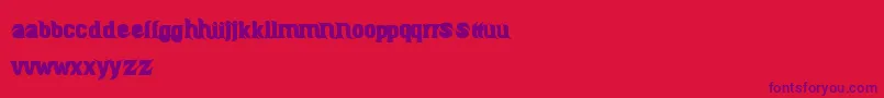 BiruHtamBiru Font – Purple Fonts on Red Background