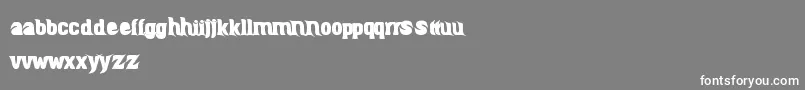 BiruHtamBiru-Schriftart – Weiße Schriften auf grauem Hintergrund