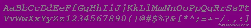 Шрифт Crr56C – серые шрифты на фиолетовом фоне