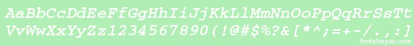 Crr56C Font – White Fonts on Green Background