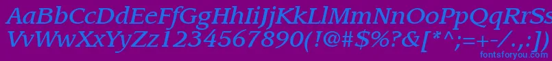 fuente ItcLeawoodLtMediumItalic – Fuentes Azules Sobre Fondo Morado