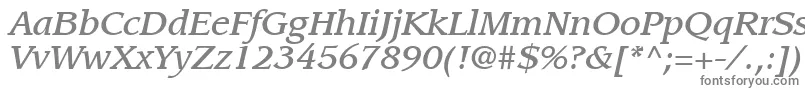 フォントItcLeawoodLtMediumItalic – 灰色のフォント